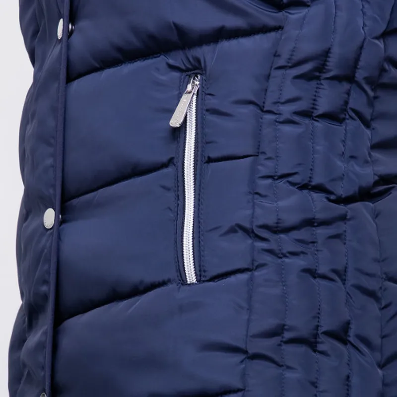 Coldstream Kimmerston Long Quilted Coat in Navy-9
